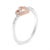 Haus of Brilliance 14K Rose Gold Plated and White .925 Sterling Silver 1/5 Cttw Round-Cut Diamond Open Heart Promise Ring (I-J Color, I2-I3 Clarity) - Ring Size 7 For Sale - Image 4 of 6