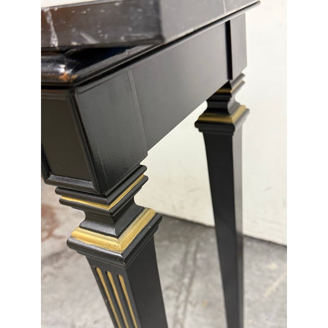 Vintage Empire Style Console + Marble Top For Sale In San Francisco - Image 6 of 12