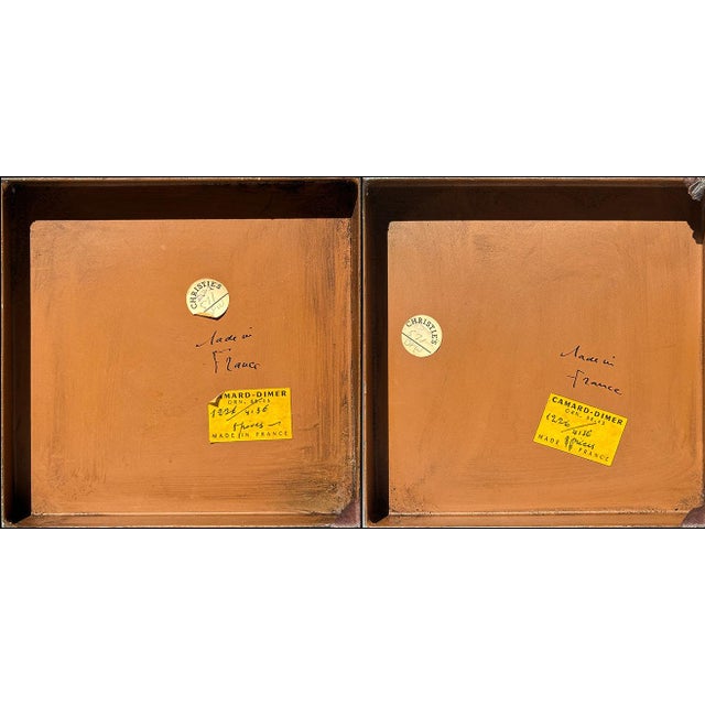 Camard-Dimer Antique French Tin Tole Topiary Cache Pot Stacked Planters - a Pair For Sale In New York - Image 6 of 7