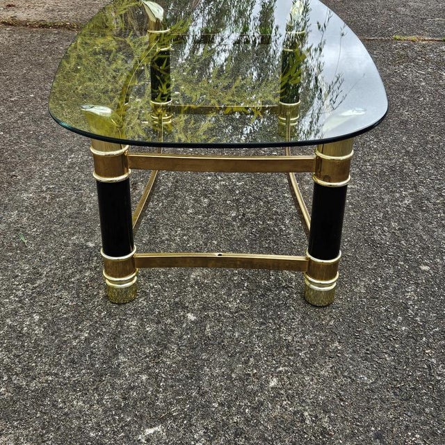 Black Italian Faux Tusk Glass Coffee Table, 1980s For Sale - Image 8 of 15