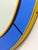 Vintage Circular Wall Mirror in Cobalt Blue Glass and Brass from Cristal Art, 1950s For Sale - Image 4 of 12