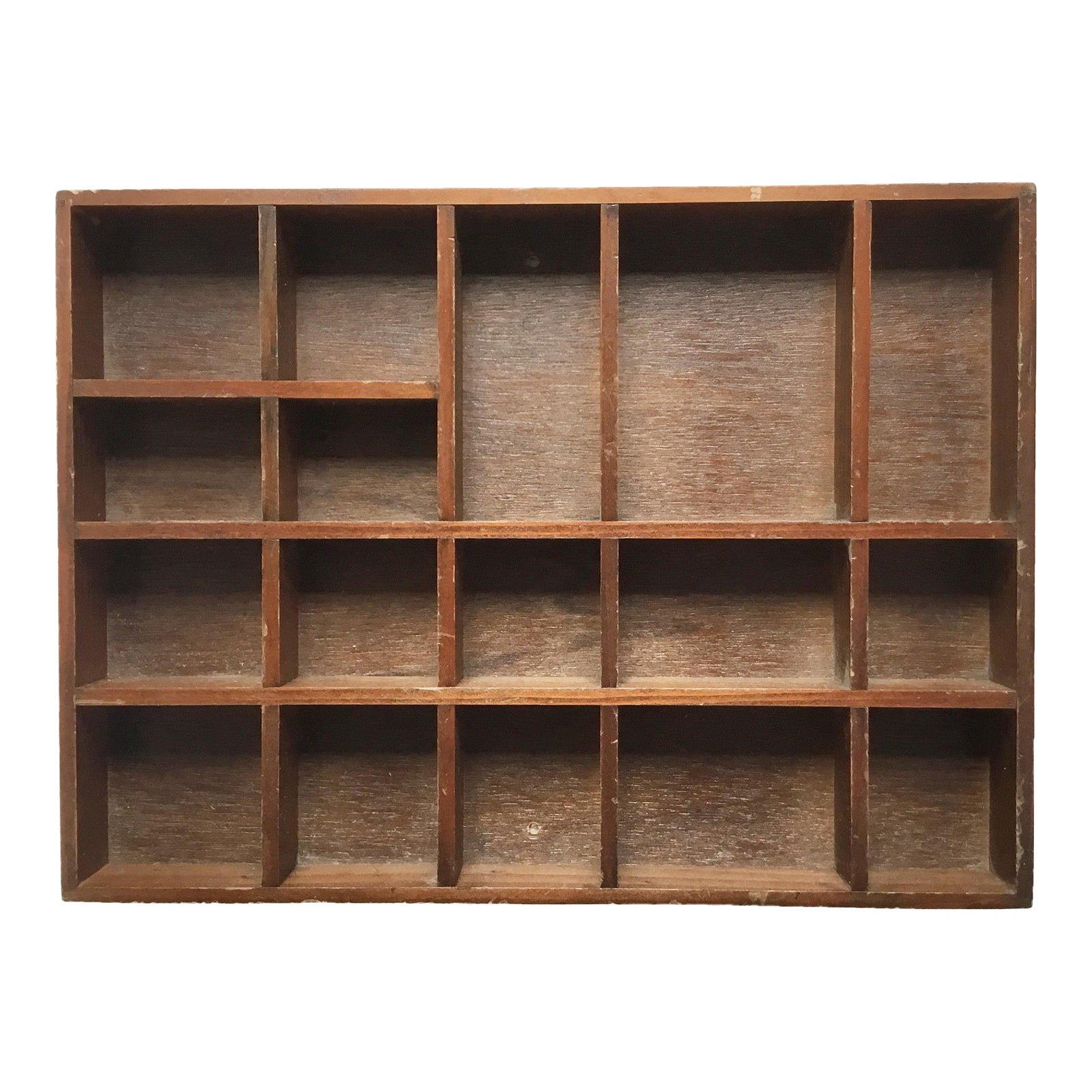 1970s Vintage Wooden Curio Cubby Shelf Display Shadow Box Wall Hanging ...