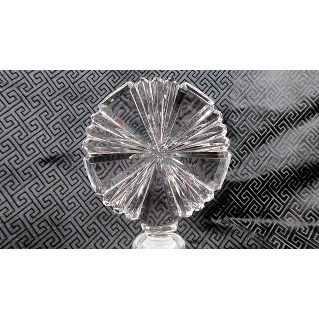 Cut Glass Perfume Bottle With Round Cut Stopper For Sale - Image 4 of 4