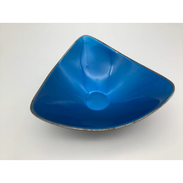 Metal Vintage Mid 20th Century Reed & Barton Silver Plated and Enamel Bowl For Sale - Image 7 of 13