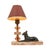 French Art Deco Table Lamp in Pink Marble Glass, 1930s For Sale - Image 3 of 17