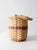 Wood Vintage Woven Splint Basket With Swing Handle For Sale - Image 7 of 13