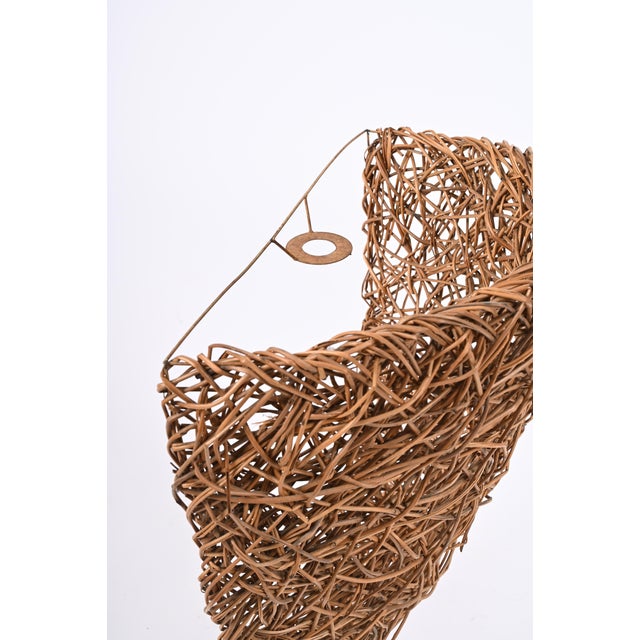 Mid-Century Italian Rattan Nesting Wall Lamps, 1970s, Set of 2 For Sale - Image 16 of 18