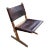 Mid 20th Century Wood & Leather Cantilevered Chair For Sale