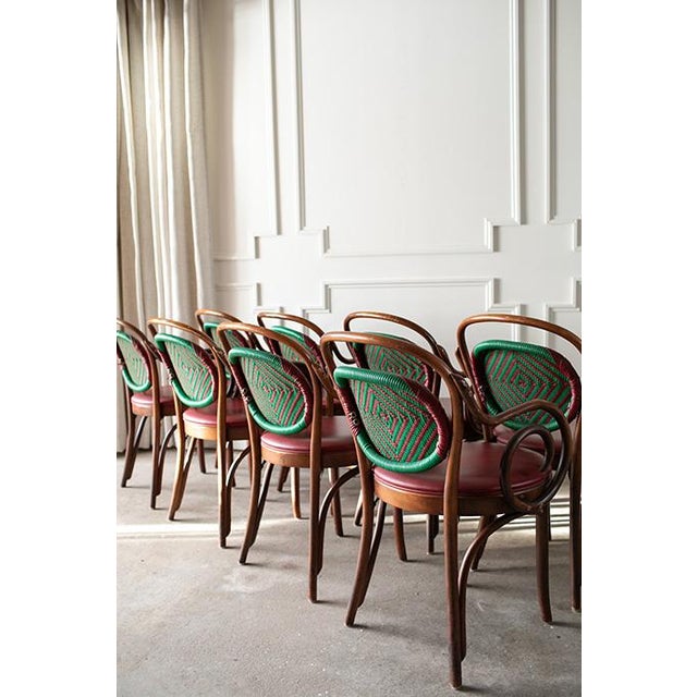 Shelby Williams Vintage Cafe Armchairs by Shelby Williams Industries in the Style of Micheal Thonet , Set of 8 For Sale - Image 4 of 17