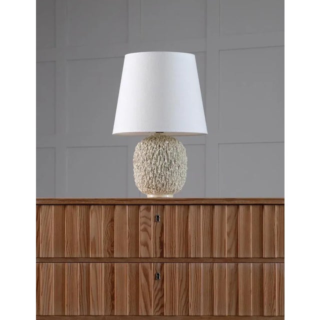 1950s Chamotte Table Lamp attributed to Gunnar Nylund, Sweden, 1950s For Sale - Image 5 of 9