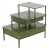 Late 20th Century Green Lacquered Three-Tier Bedside Table For Sale