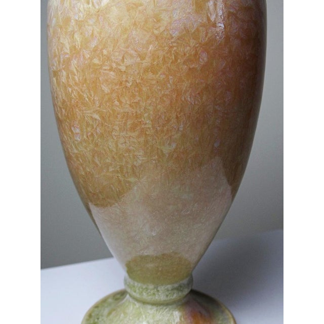 Olive Baluster Vase in Crystalline Glazed Ceramic by Bernard Guipouy for Atelier Du Bol Doré, 1970s For Sale - Image 8 of 13