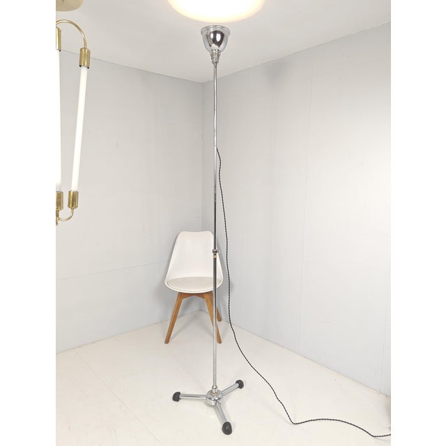 Art Deco Bauhaus Chrome-Metal Gooseneck Floor Lamp by Christian Dell for Maquet, 1930s For Sale - Image 14 of 18