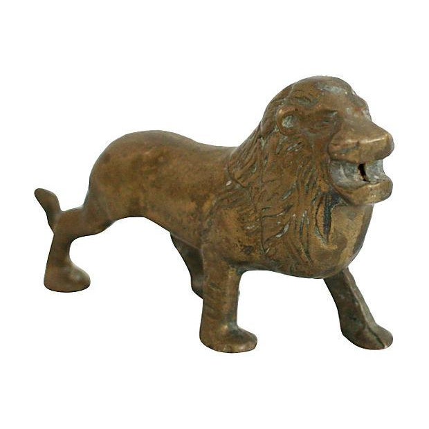 1950s Vintage Brass Lion Figurine Chairish
