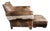 Rustic Old Hickory Hide and Leather Club Chair and Ottoman For Sale