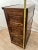 Brown Vintage Tiger Oak File Cabinet Three Locking Drawers Paneled Sides Legal Size For Sale - Image 8 of 11