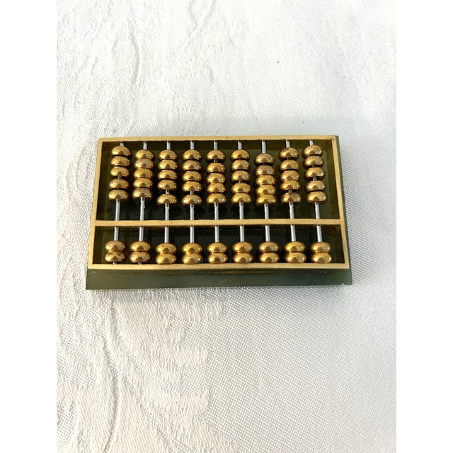 Chinese Vintage Chinese Brass & Onyx Petite Abacus For Sale - Image 3 of 5