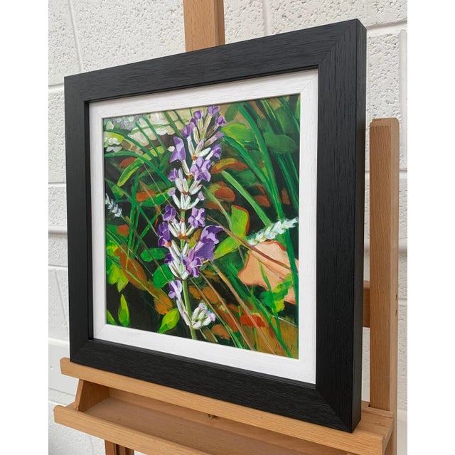 2010s Wild Flowers in English Country Garden Colourful Painting by British Artist For Sale - Image 5 of 7