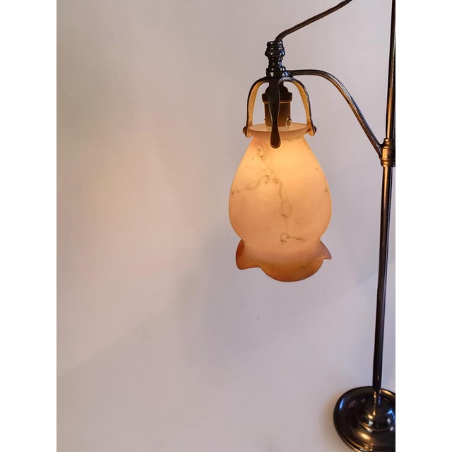 Vintage Art Deco Lamp in Cast Iron and Bakelite, 1920 For Sale - Image 10 of 15