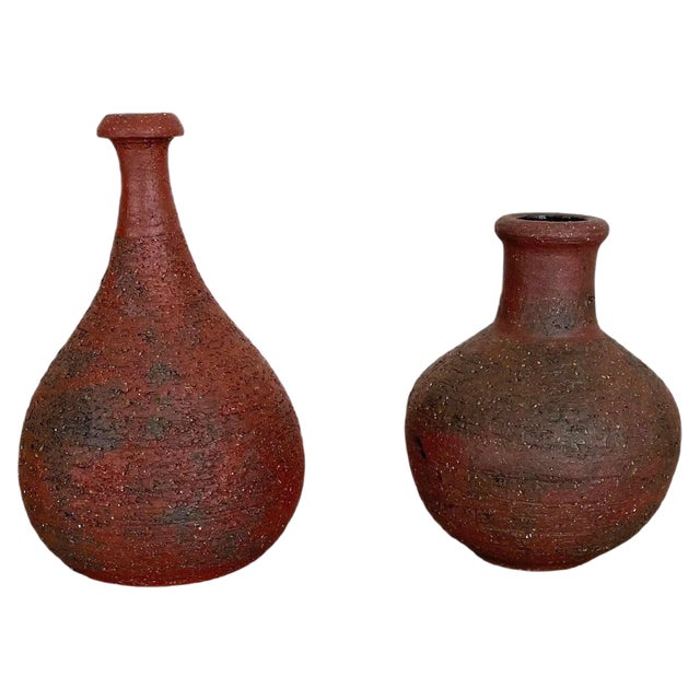 Studio Pottery Sculptural Objects by Gerhard Liebenthron, Germany, 1970s, Set of 2 For Sale