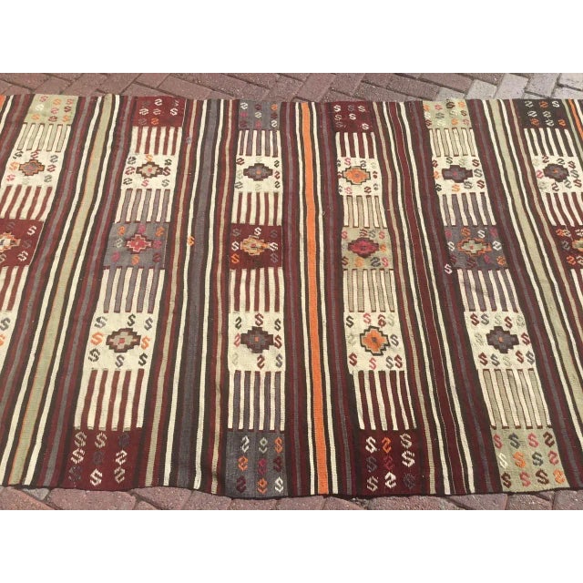 Mid-Century Modern Nomadic Kilim Rug - 58" X 93" For Sale - Image 3 of 11