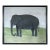 Contemporary 'Gentle Elephant' Original Naïve Style Animal Oil Painting by British Artist Matt Rix, Framed For Sale