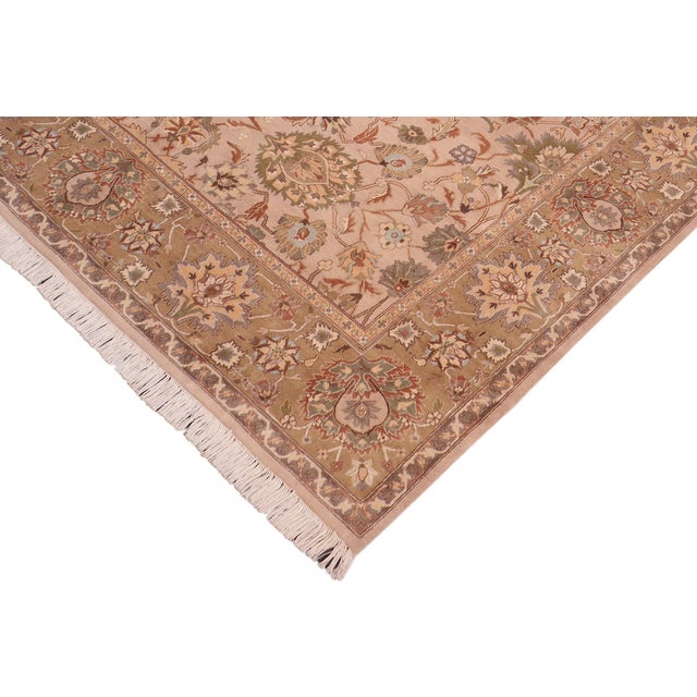 Shabby Chic Pak-Persian Lucretia Taupe/Brown Wool Rug - 8'0'' X 10'1'' For Sale - Image 3 of 9
