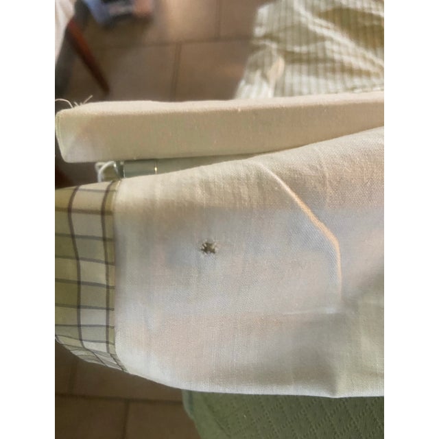 Pistachio American Silk Mill (Asm) Plaid Roman Balloon Shade - 25” W For Sale - Image 8 of 10