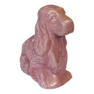 Shawnee Pink Pottery Spaniel Dog Planter/Vase