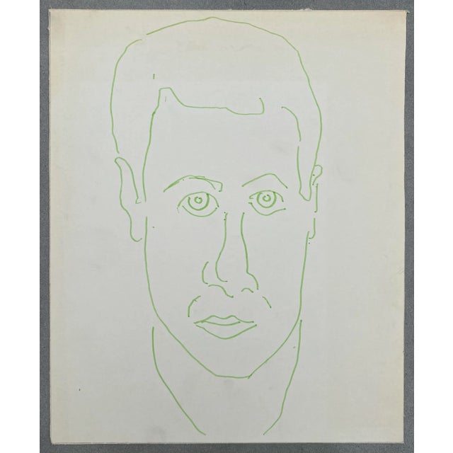Portraiture 1960s Larry Connatser Self Portrait For Sale - Image 3 of 3