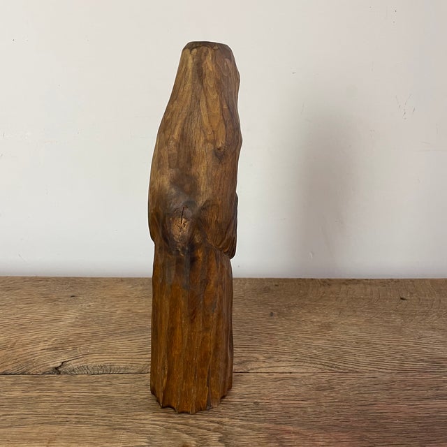 Folk Art Naïve Sculpture in Carved Wood, 1800s For Sale - Image 5 of 8
