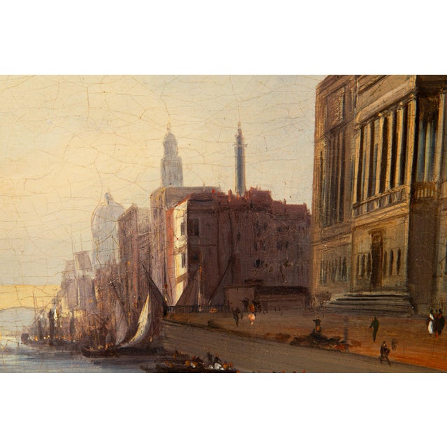 Fine Pair of British School Paintings of London Along the Thames Circa 1835 For Sale - Image 4 of 17