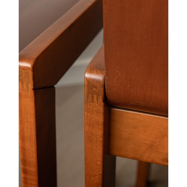 Italian Plywood Dining Chairs by Molteni, 1970s, Set of 4 For Sale - Image 16 of 18