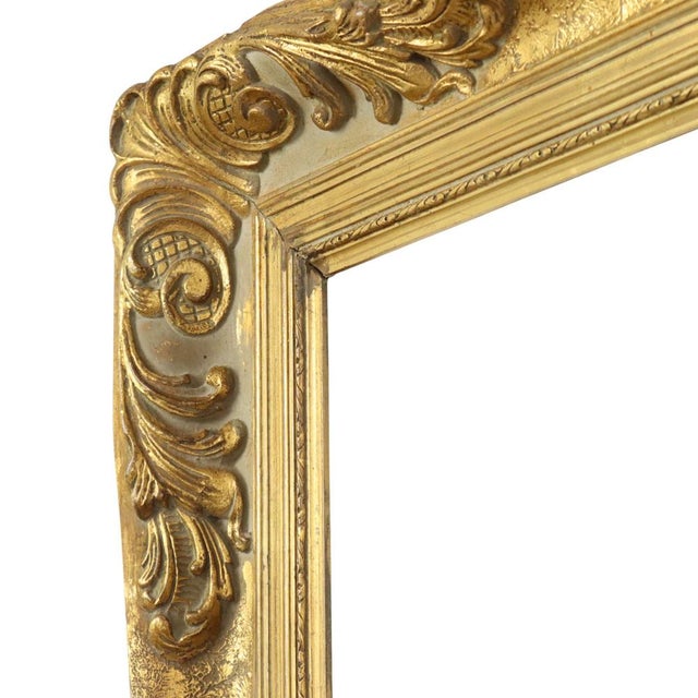 Gold Large Vintage Baroque Gilded Frame For Sale - Image 8 of 18