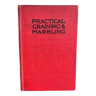 1927 “Practical Graining & Marbling” Decorative Red Cloth Hardcover Book Original Owner Inscription For Sale