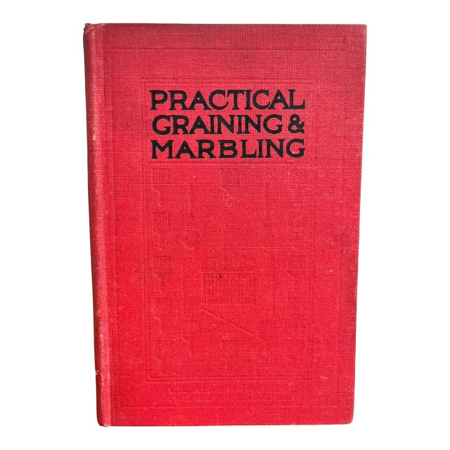 1927 “Practical Graining & Marbling” Decorative Red Cloth Hardcover Book Original Owner Inscription For Sale