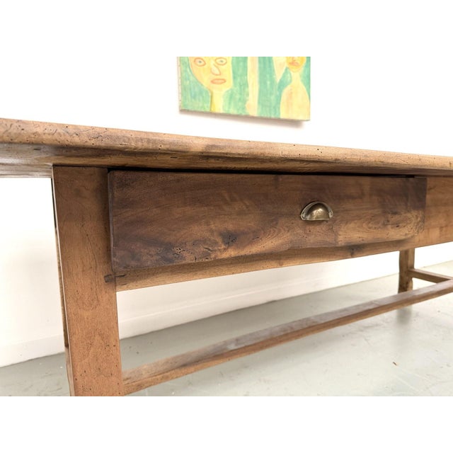 French Farmhouse Table in Walnut, 1920 For Sale - Image 9 of 18