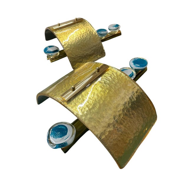 Murano Glass Sconces attributed to Archimede Seguso, 1980, Set of 2 For Sale - Image 9 of 13