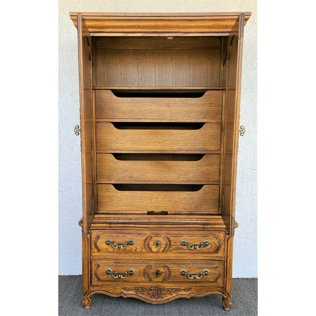Vintage Thomasville French Provincial Highboy Dresser Armoire Gentleman