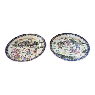 Vintage Nora Fenton Chinoiserie Plates— a Pair For Sale