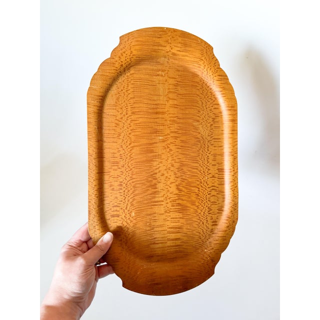 1930s 1930s Art Deco Bentwood Quartersawn Sycamore Breakfast Tray For Sale - Image 5 of 12