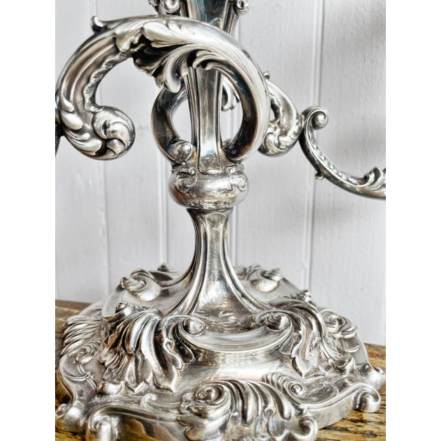 Late 19th Century Victorian Era Tiffany & Co Silver Plated Candelabra For Sale - Image 9 of 10