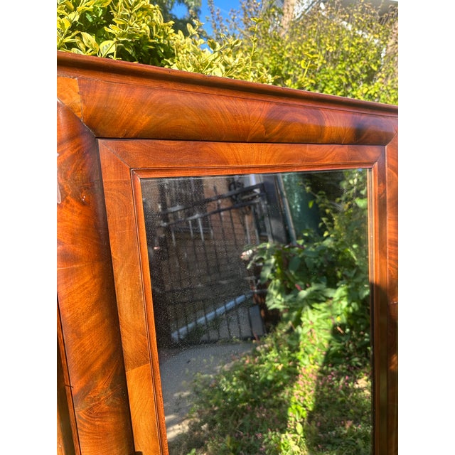Antique 19th Century Flame Mahogany Wall Mirror – Victorian Period ...