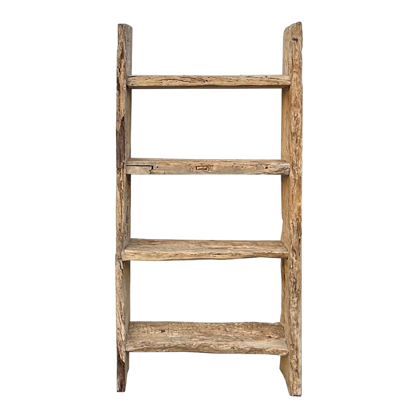 Rustic Reclaimed Wood Display Cabinet Bookshelf Room Divider | Chairish