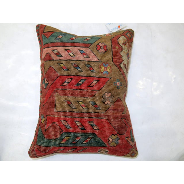 Colorful Antique Karabagh Rug Pillow For Sale In New York - Image 6 of 6