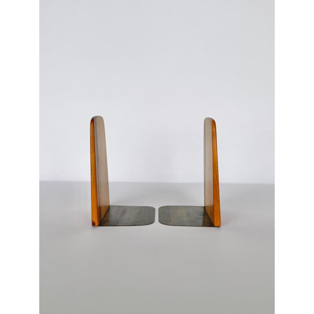 Wood Mid-Century Sculptural Teak Bookends For Sale - Image 7 of 8