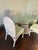 Gorgeous original Henry Link Palm Beach Coastal Boho Chic dining set. Seats are in original upholster of seafoam and...
