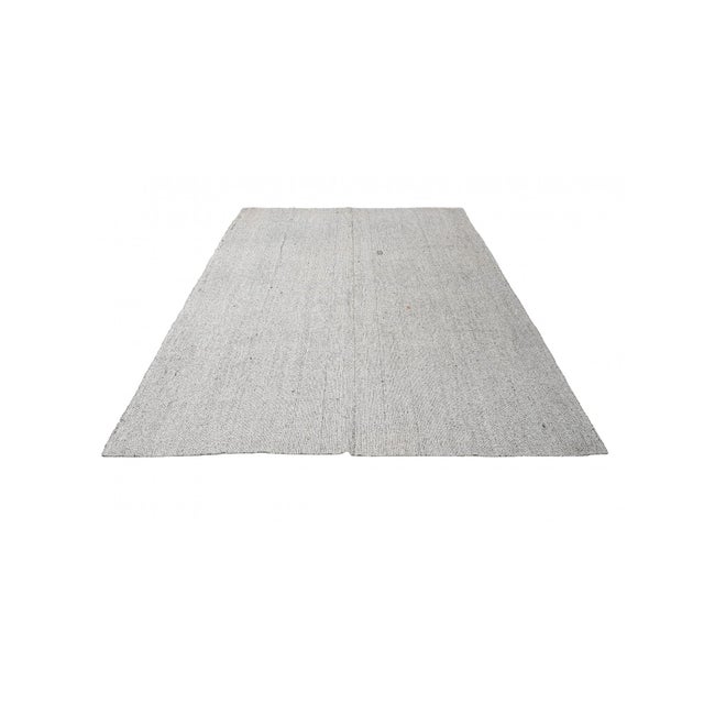 Mid-Century Modern Gray Vintage Turkish Modern Kilim - 8`1″ X 11`7″ For Sale - Image 3 of 6