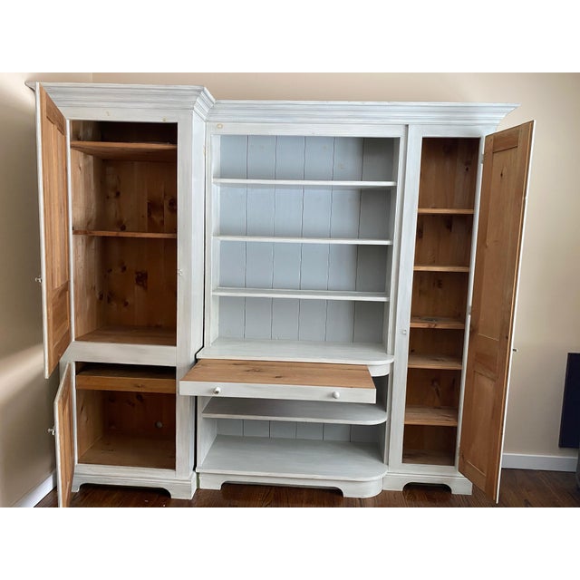 Custom Built From Antique Pine Wall Unit in 3 Sections For Sale - Image 4 of 7