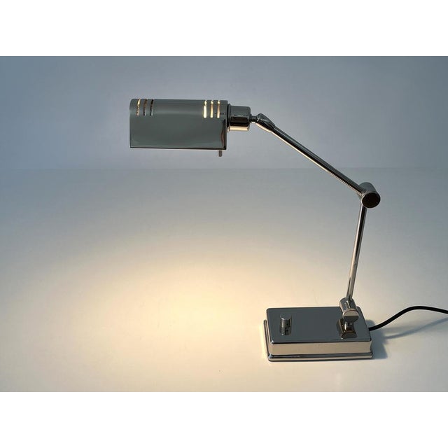 Nickel-Plated Brass Adjustable Desk Light from Holtkötter, Germany, 1980s For Sale - Image 4 of 18